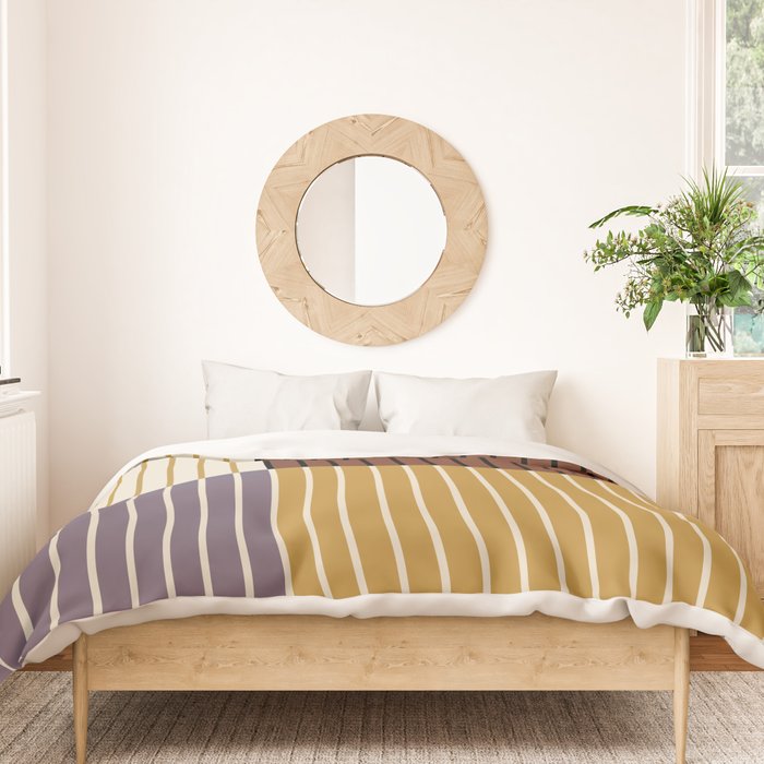 Color Block Line Abstract XVIII Duvet Cover Gallery Image 3