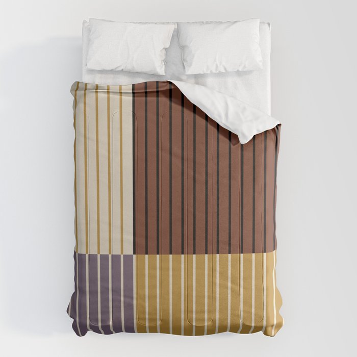 Color Block Line Abstract XVIII Comforter Gallery Image 6