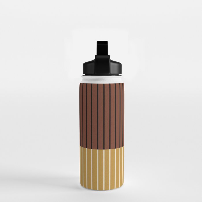 Color Block Line Abstract XVIII Water Bottle Gallery Image 2