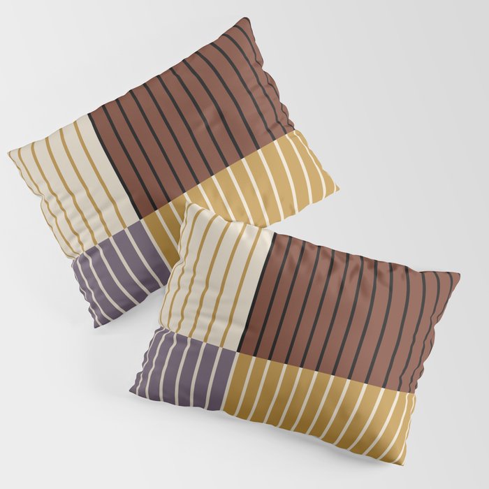 Color Block Line Abstract XVIII Pillow Sham Gallery Image 3