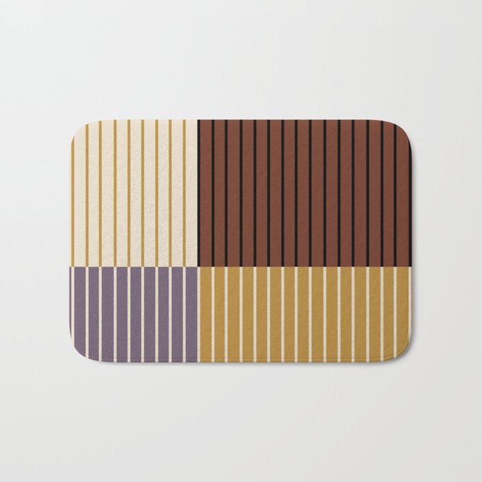 Color Block Line Abstract XVIII Bath Mat Gallery Image 1