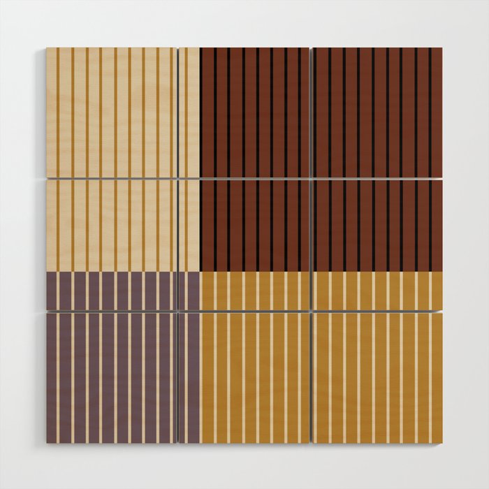 Color Block Line Abstract XVIII Wood Wall Art Gallery Image 1