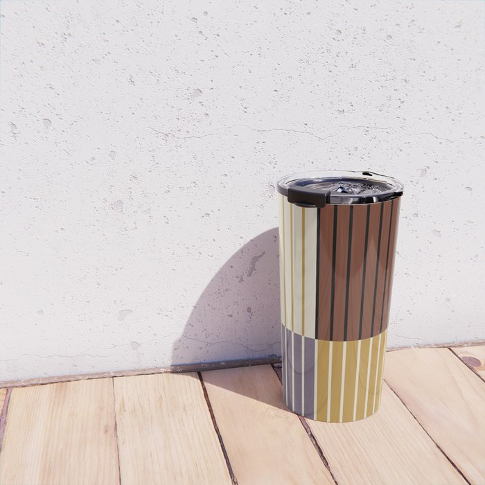 Color Block Line Abstract XVIII Travel Mug Gallery Image 4