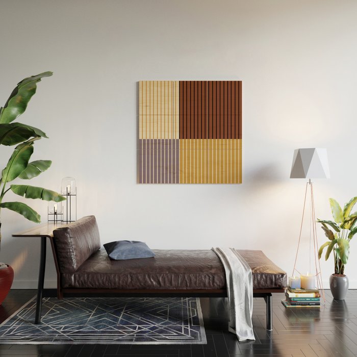 Color Block Line Abstract XVIII Wood Wall Art Gallery Image 2