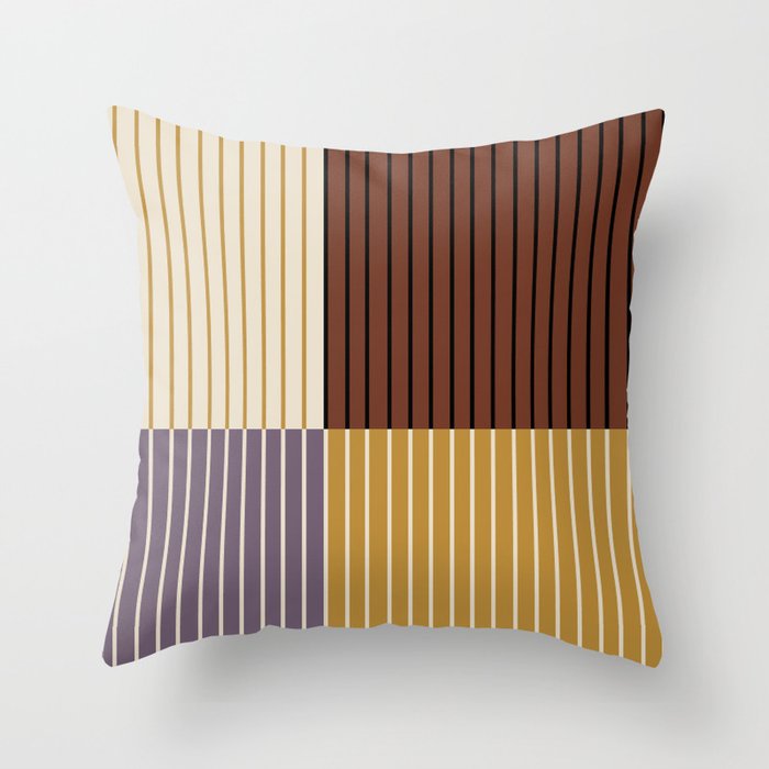 Color Block Line Abstract XVIII Throw Pillow Gallery Image 6