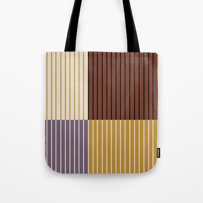 Color Block Line Abstract XVIII Tote Bag Gallery Image 1