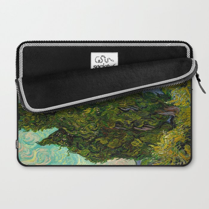 Cypresses Oil Painting Landscape Vincent van Gogh Laptop Sleeve Gallery Image 2