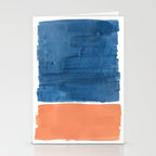 Navy Blye Tan Minimalist Modern Mid Century Rothko Color Block Squares by Ejaaz Haniff Stationery Card Gallery Image 2