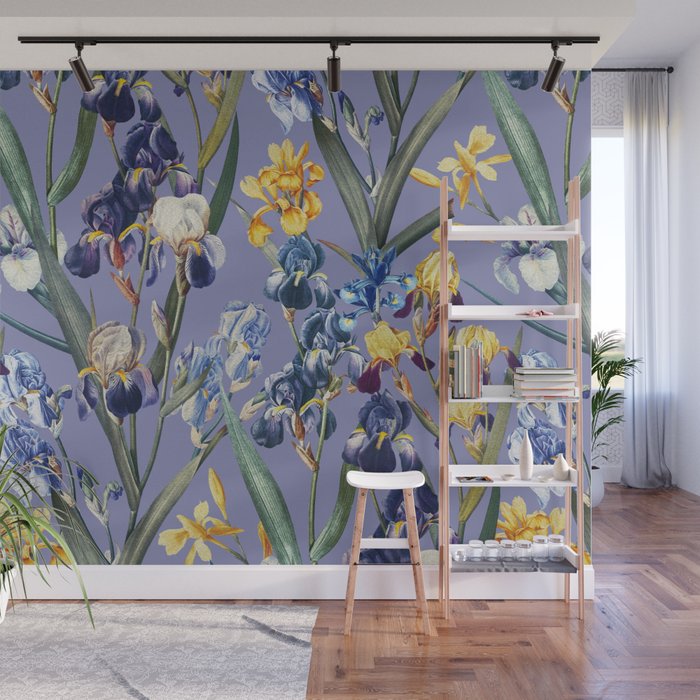 Iris Garden Wall Mural Gallery Image 1
