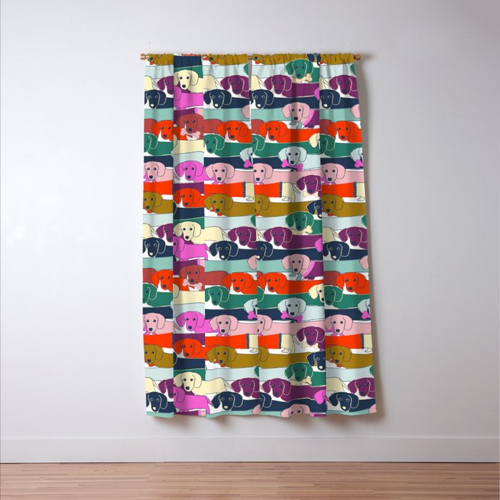 colored doggie pattern Window Curtain Gallery Image 3