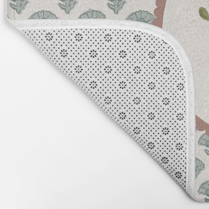 Ditsy Floral in Vintage Frame Bath Mat Gallery Image 2