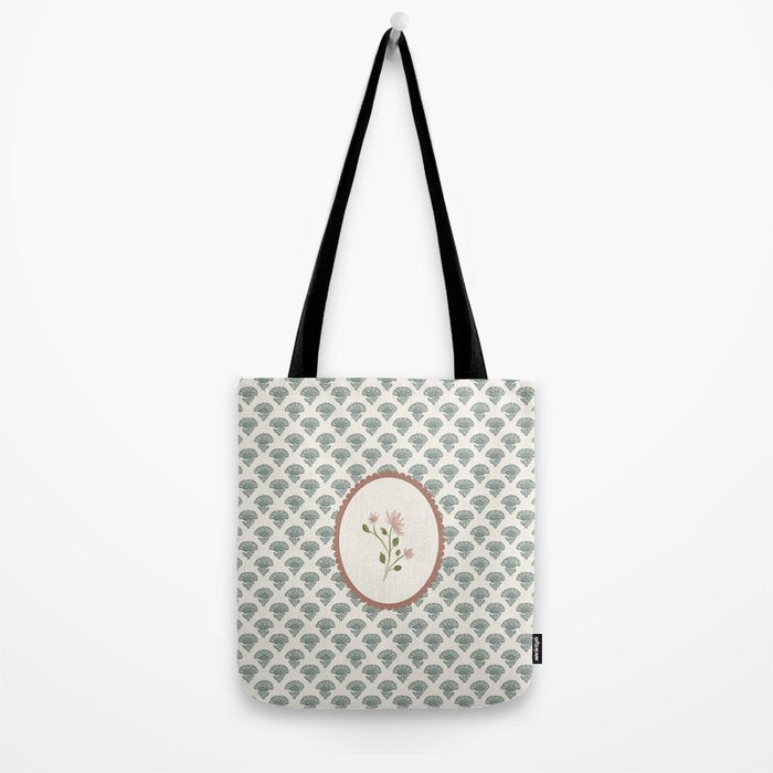 Ditsy Floral in Vintage Frame Tote Bag Gallery Image 2