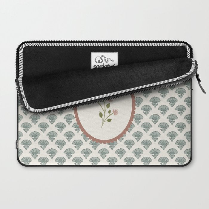 Ditsy Floral in Vintage Frame Laptop Sleeve Gallery Image 2