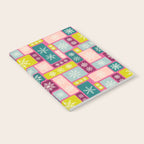 Colorful Geometric Snowflake Tiles Notebook Gallery Image 2