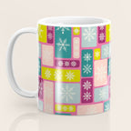 Colorful Geometric Snowflake Tiles Coffee Mug Gallery Image 3