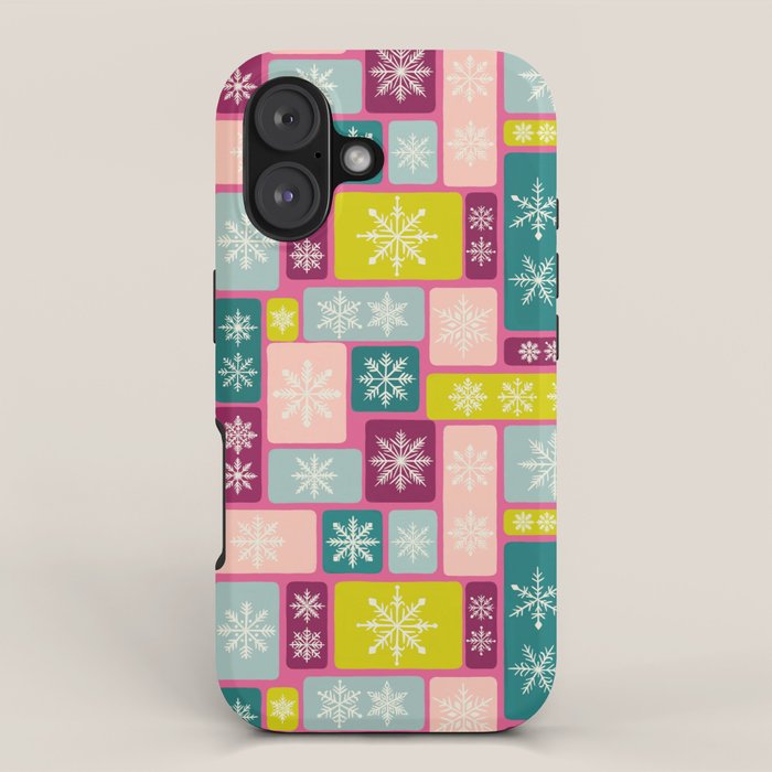 Colorful Geometric Snowflake Tiles iPhone Case Gallery Image 1