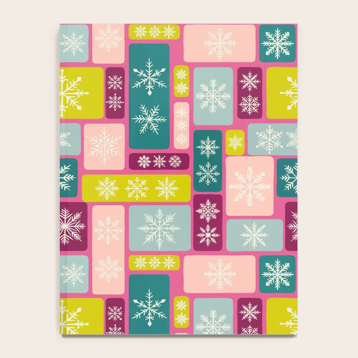 Colorful Geometric Snowflake Tiles Notebook Gallery Image 4