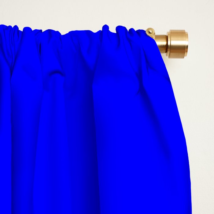 Bright Cobalt and Dark Blue Ombre Window Curtain Gallery Image 2