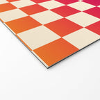 Checkerboard Checkered Checked Check Chessboard Pattern in Colorful Colors Welcome Mat Gallery Image 2