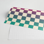 Checkerboard Checkered Checked Check Chessboard Pattern in Colorful Colors Wrapping Paper Gallery Image 2