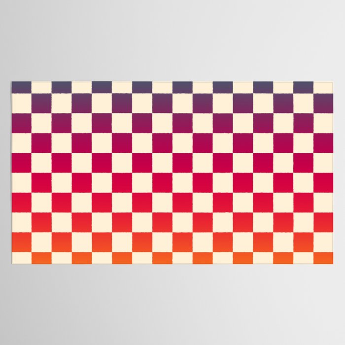 Checkerboard Checkered Checked Check Chessboard Pattern in Colorful Colors Tablecloth Gallery Image 2