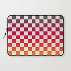 Checkerboard Checkered Checked Check Chessboard Pattern in Colorful Colors Laptop Sleeve Gallery Image 1