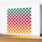 Checkerboard Checkered Checked Check Chessboard Pattern in Colorful Colors Wall Mural Gallery Image 2