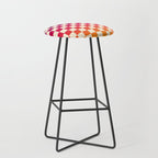 Checkerboard Checkered Checked Check Chessboard Pattern in Colorful Colors Stool Gallery Image 1