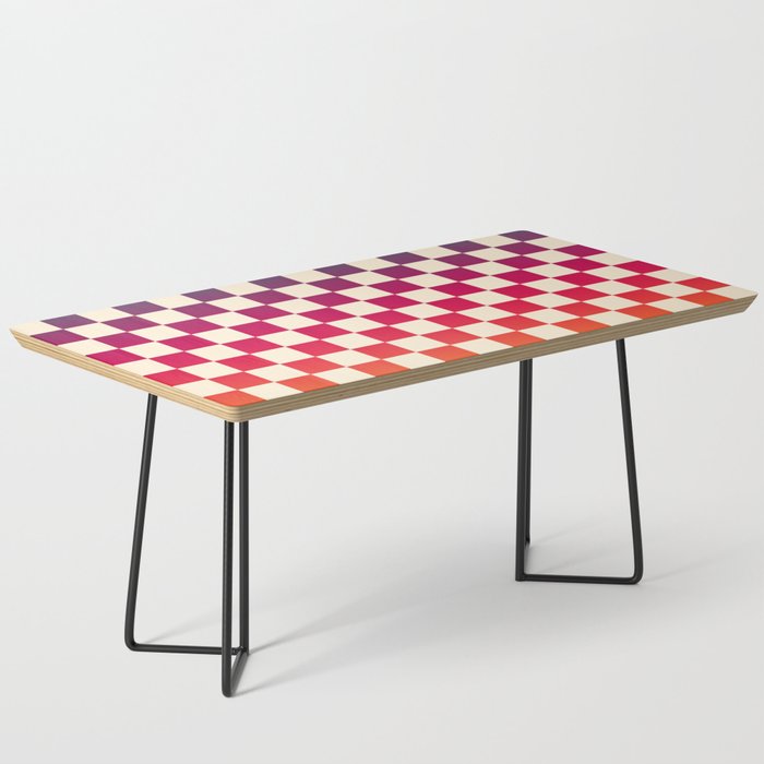 Checkerboard Checkered Checked Check Chessboard Pattern in Colorful Colors Coffee Table Gallery Image 1