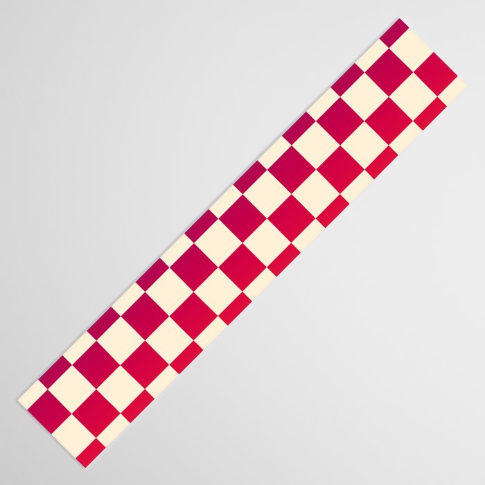 Checkerboard Checkered Checked Check Chessboard Pattern in Colorful Colors Table Runner Gallery Image 3