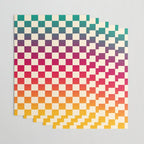 Checkerboard Checkered Checked Check Chessboard Pattern in Colorful Colors Wrapping Paper Gallery Image 3