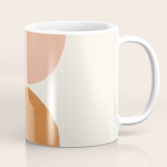 Terracotta Mid Century Modern Abstract Coffee Mug Gallery Image 1