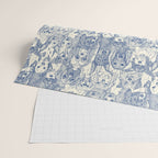 dogs aplenty classic blue pearl Wrapping Paper Gallery Image 2