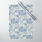 dogs aplenty classic blue pearl Wrapping Paper Gallery Image 1