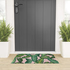 Jungle Leaves, Banana, Monstera II Pink  Welcome Mat Gallery Image 3