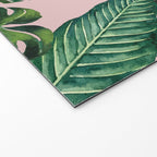 Jungle Leaves, Banana, Monstera II Pink  Welcome Mat Gallery Image 2