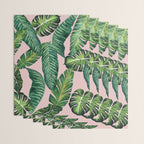 Jungle Leaves, Banana, Monstera II Pink  Wrapping Paper Gallery Image 3