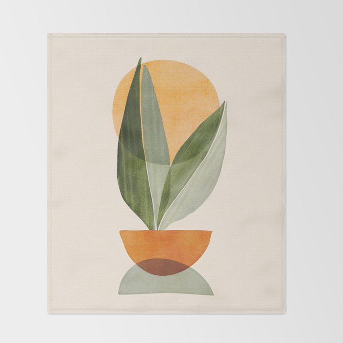Sunset Stack Abstract Shapes Throw Blanket Gallery Image 2