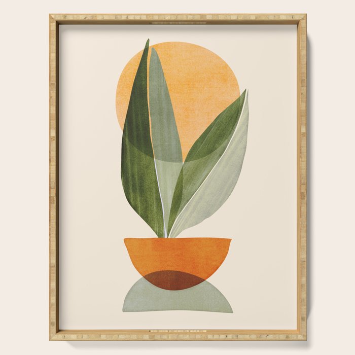 Sunset Stack Abstract Shapes Serving Tray Gallery Image 1