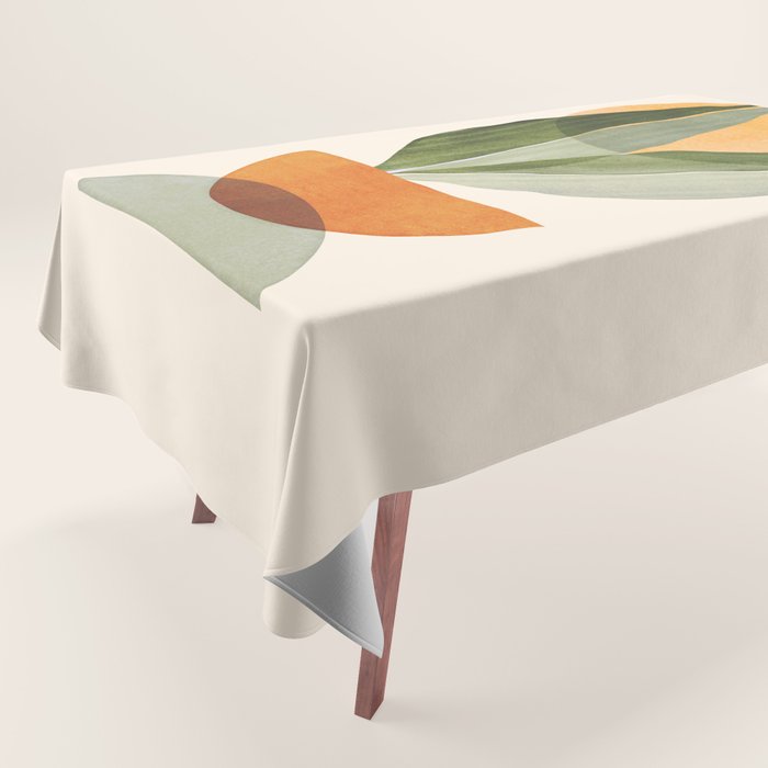 Sunset Stack Abstract Shapes Tablecloth Gallery Image 1