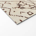 Brown Abstract Antique Moroccan Rug Print Welcome Mat Gallery Image 2