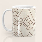 Brown Abstract Antique Moroccan Rug Print Coffee Mug Gallery Image 3