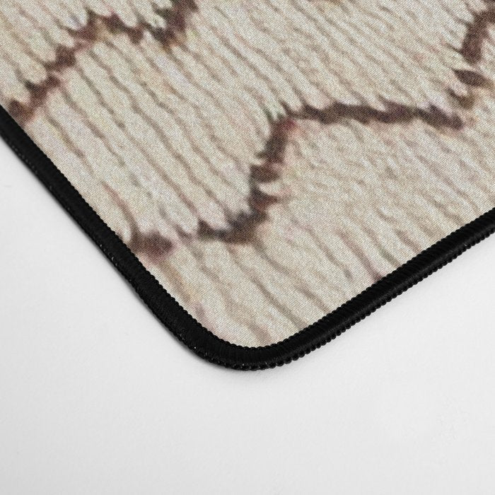 Brown Abstract Antique Moroccan Rug Print Desk Mat Gallery Image 4