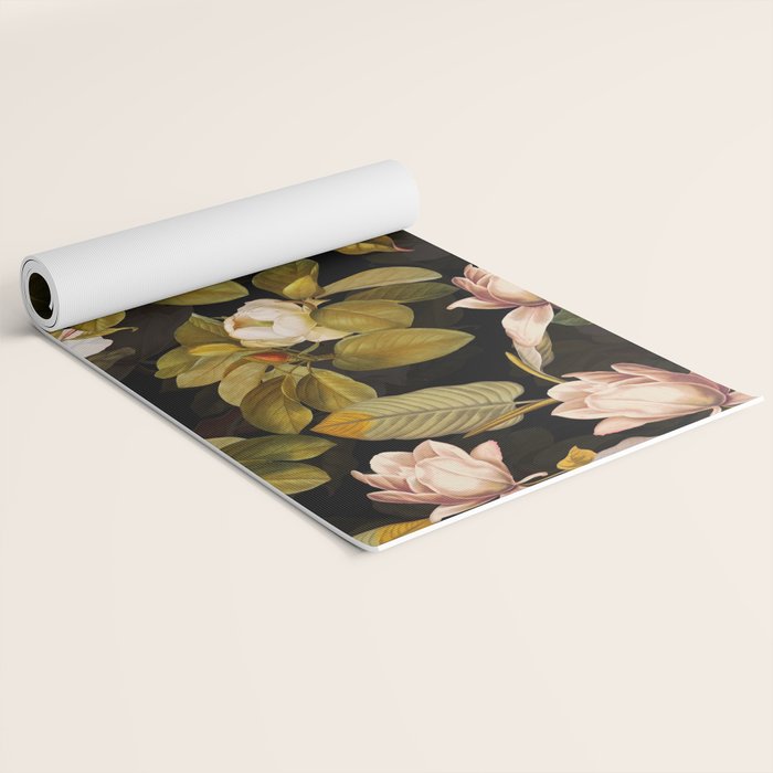 Vintage & Shabby Chic - Midnight Magnolia Botanical Garden Yoga Mat Gallery Image 2