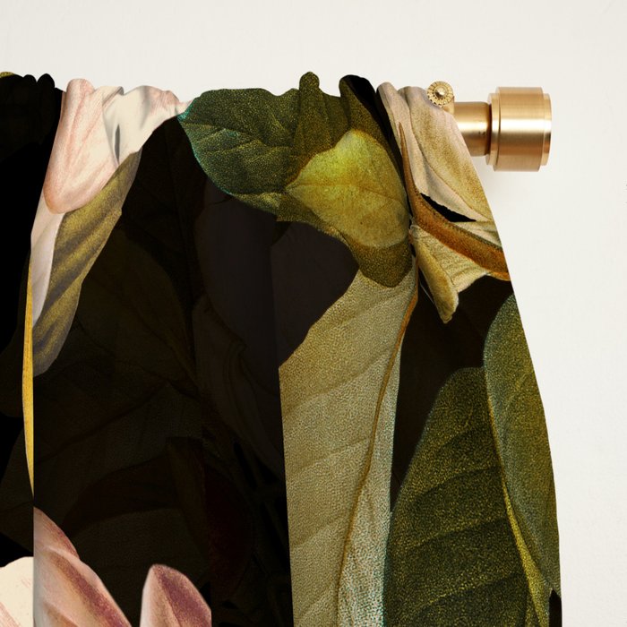 Vintage & Shabby Chic - Midnight Magnolia Botanical Garden Window Curtain Gallery Image 2