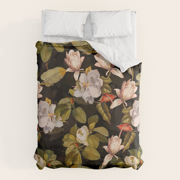 Vintage & Shabby Chic - Midnight Magnolia Botanical Garden Duvet Cover Gallery Image 6
