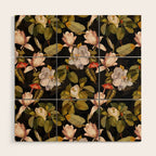 Vintage & Shabby Chic - Midnight Magnolia Botanical Garden Wood Wall Art Gallery Image 1