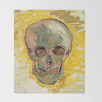 Skull by Vincent van Gogh, 1887 Throw Blanket Gallery Image 2
