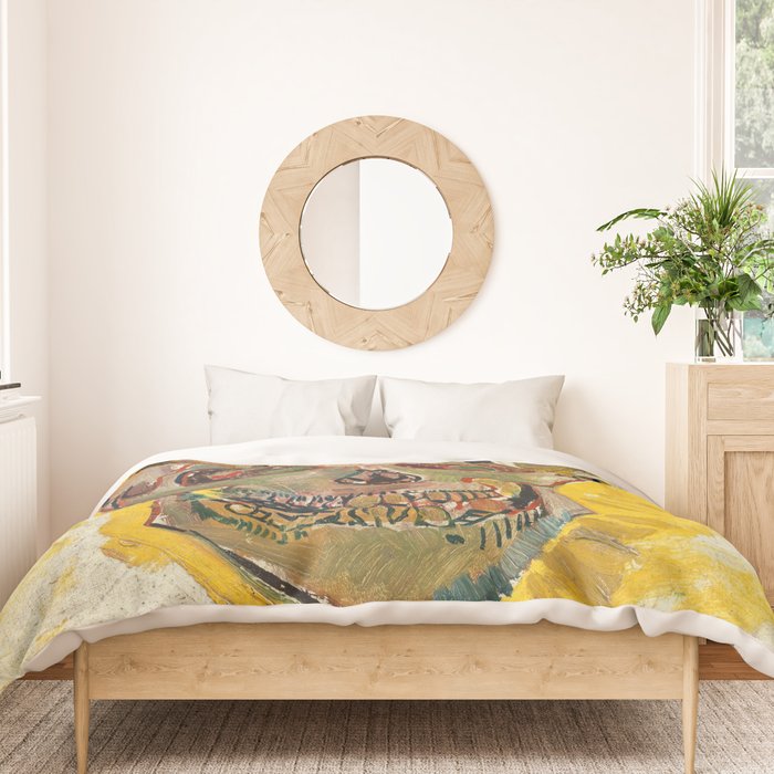 Skull by Vincent van Gogh, 1887 Duvet Cover Gallery Image 3