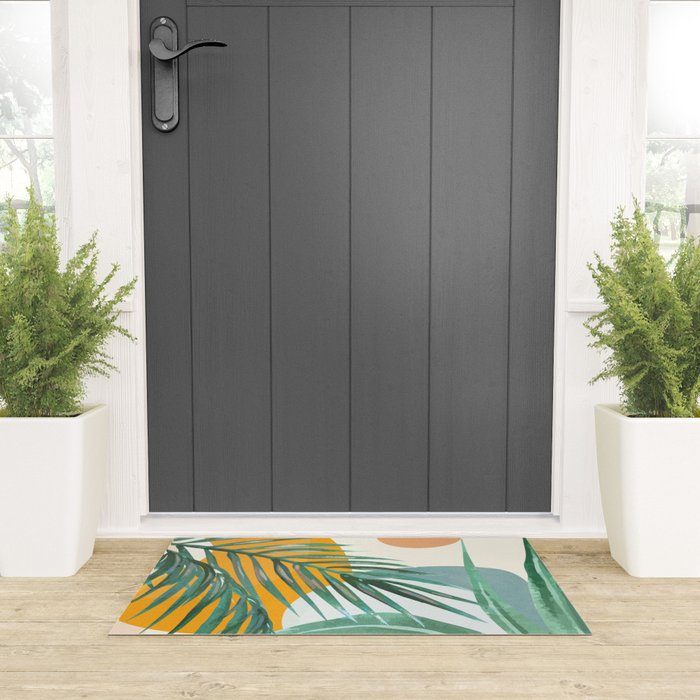 Leaf Design 02 Welcome Mat Gallery Image 3